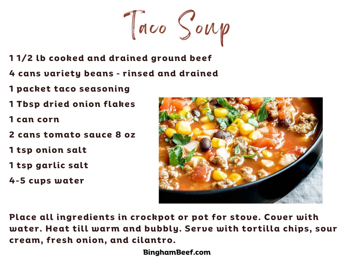 Easy Meal ;  Ground Beef; Crockpot  Taco Soup
