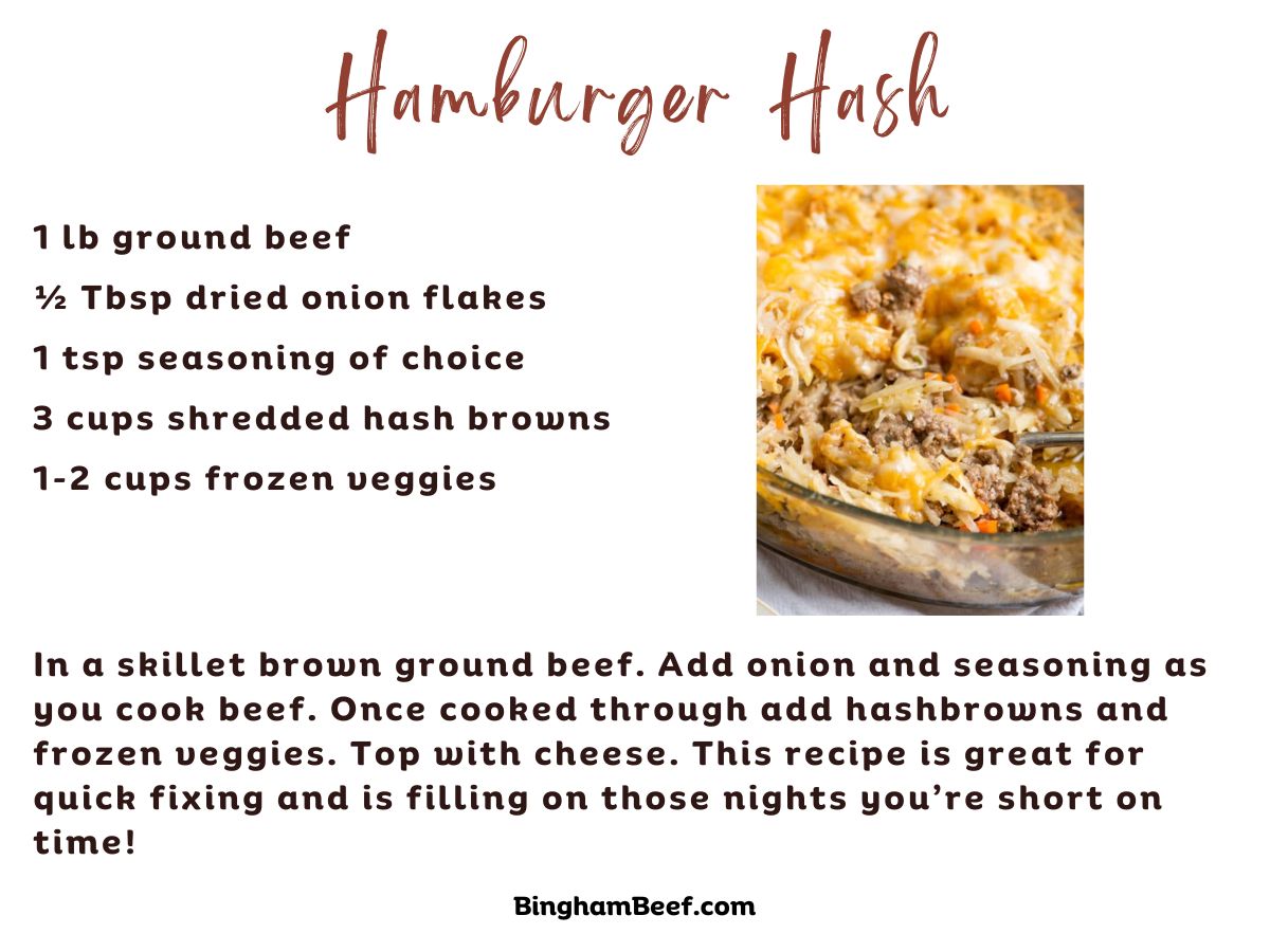 Casserole; Ground Beef; Easy Hamburger Hash