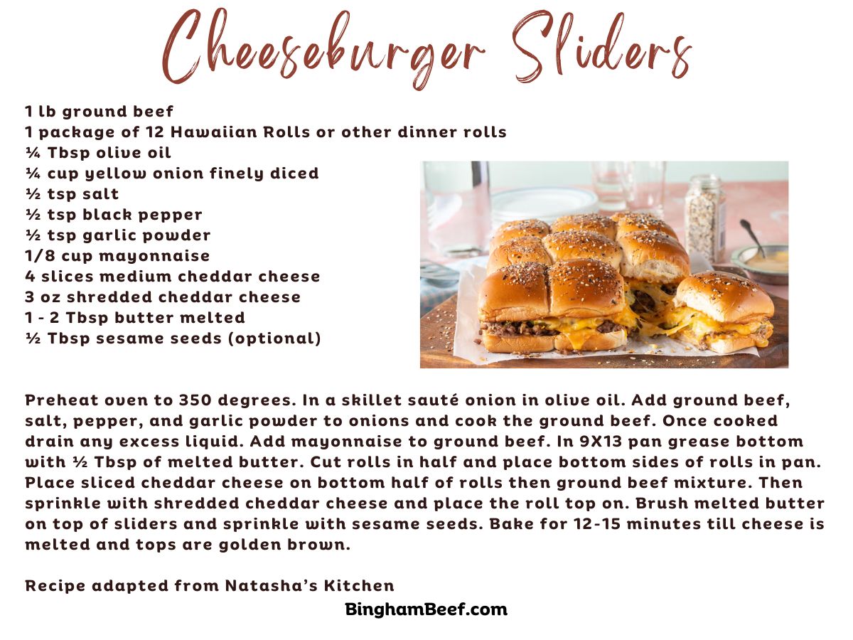 Ground Beef Recipe - Cheeseburger sliders