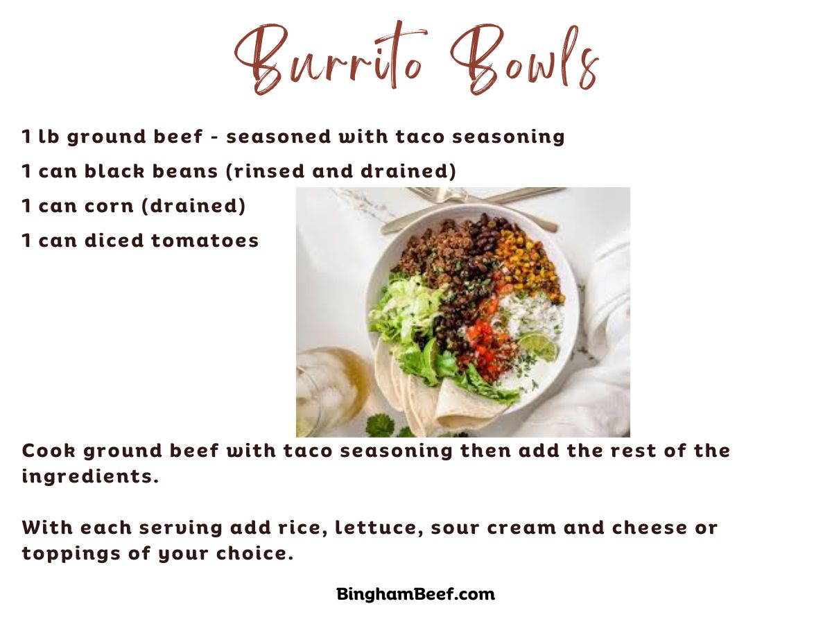 Ground Beef Burrito Bowl Easy Dinner